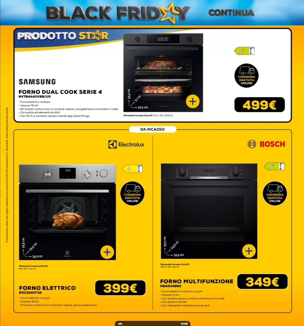 Screenshot volantino black friday euronics