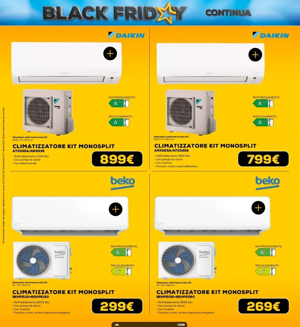 Screenshot volantino black friday euronics
