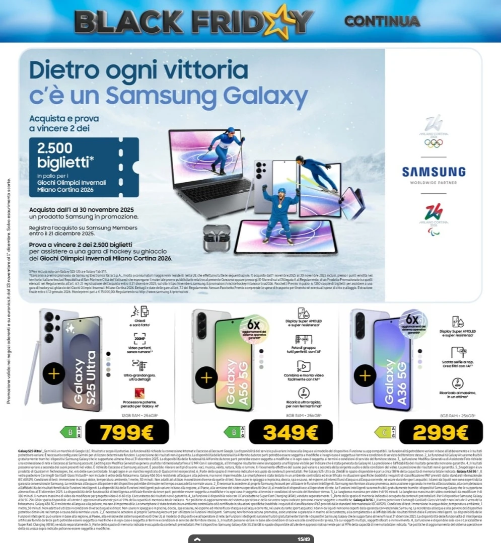 Screenshot volantino black friday euronics
