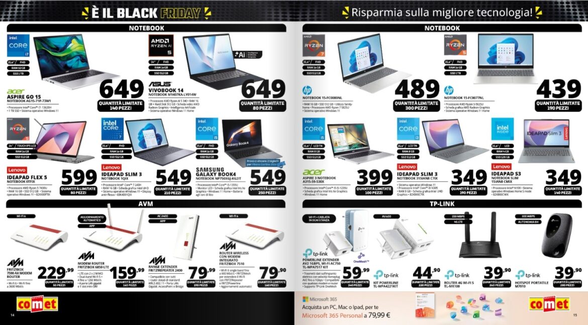 Screenshot comet black friday