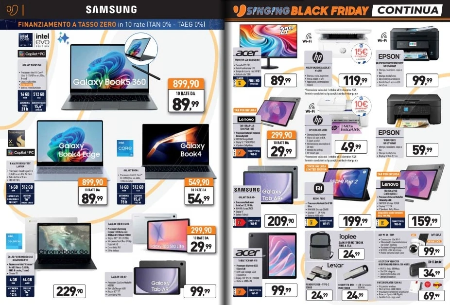 Screenshot unieuro black friday