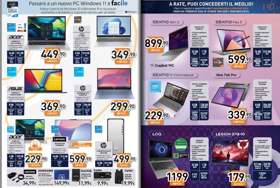Screenshot black friday unieuro volantino