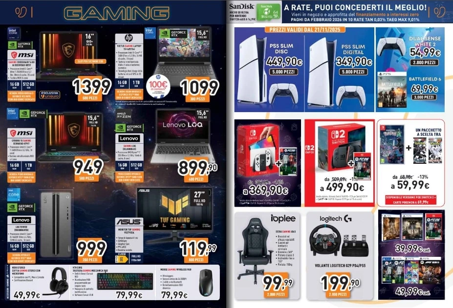 Screenshot black friday unieuro volantino