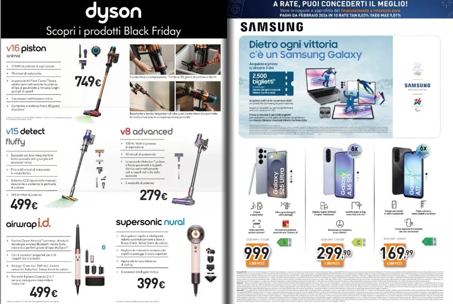 Screenshot black friday unieuro volantino