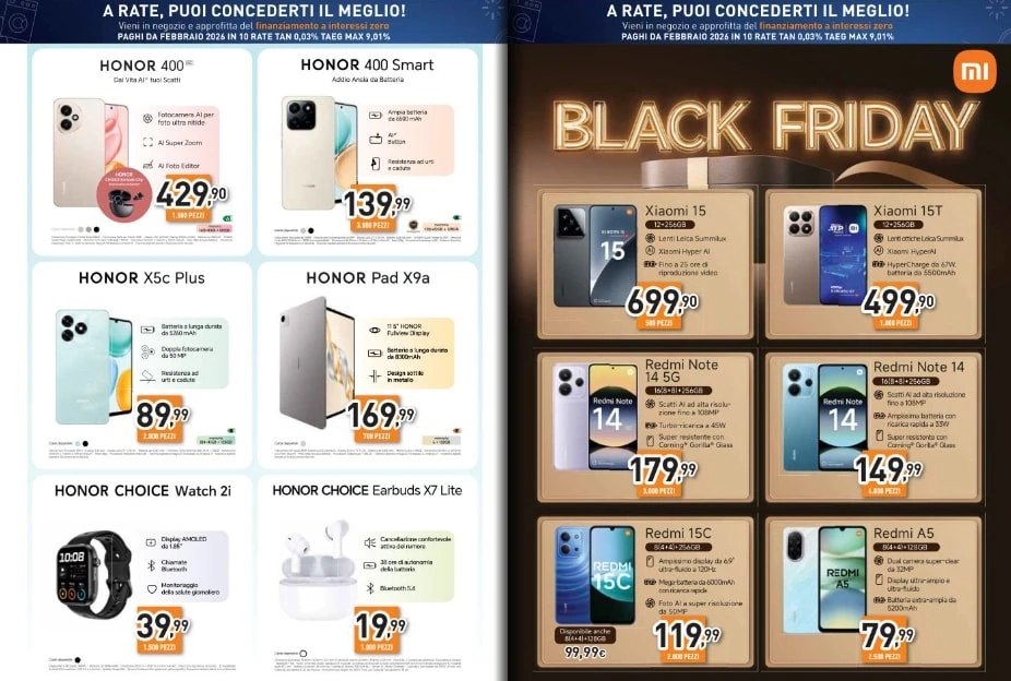 Screenshot black friday unieuro volantino
