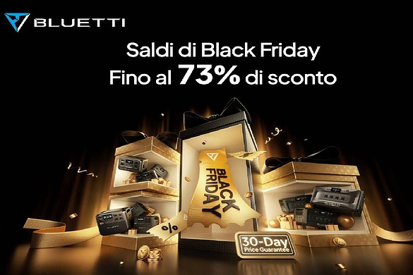 BLUETTI dà il via al Black Friday in Italia con grandi sconti su energia affidabile per camper e outdoor