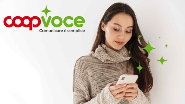 CoopVoce EVO 100 offre 100 Giga, minuti illimitati e 1000 SMS a 7,90€, anche in UE e UK, senza vincoli e prezzo fisso.