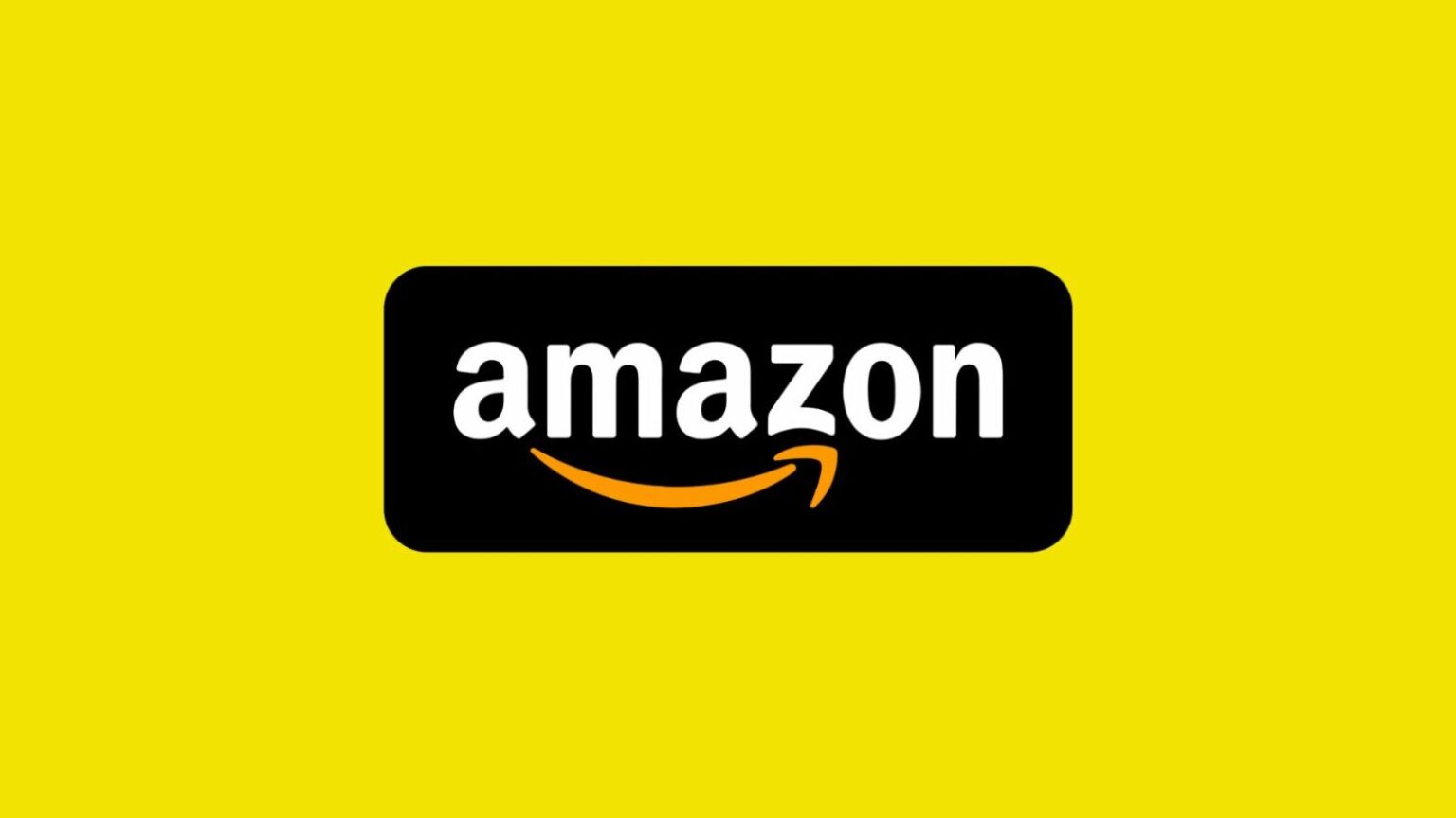 Logo di Amazon su sfondo giallo, simbole del gigante dell'e-commerce, perfetto per articoli su shopping online, promozioni e guide all'acquisto su Amazon in Italia.