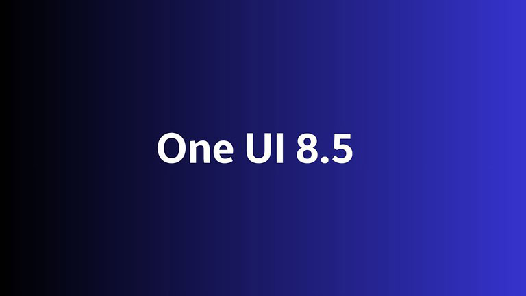 Immagine che mostra il logo di One UI 8.5, l'interfaccia utente avanzata di Samsung, ottimizzata per migliorare l'esperienza d'uso su dispositivi mobili, con caratteristiche innovative e funzionalità avanzate.