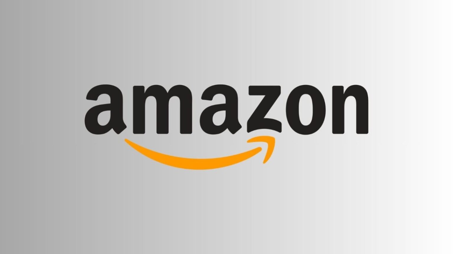 Immagine con logo Amazon su sfondo grigio, rappresenta l'integrazione tra innovazione digitale e grandi piattaforme di e-commerce, ideale per la SEO di articoli su tecnologia, gadget e piattaforme online.