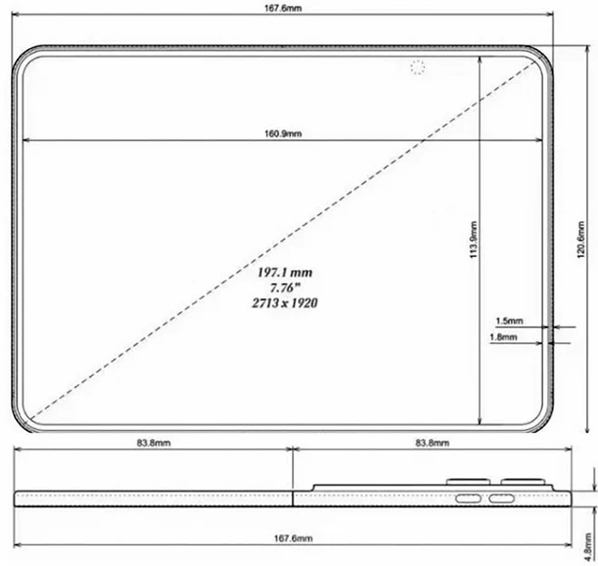 iPhone pieghevole fold Apple immagini CAD _2 iPhone pieghevole fold Apple immagini CAD _2