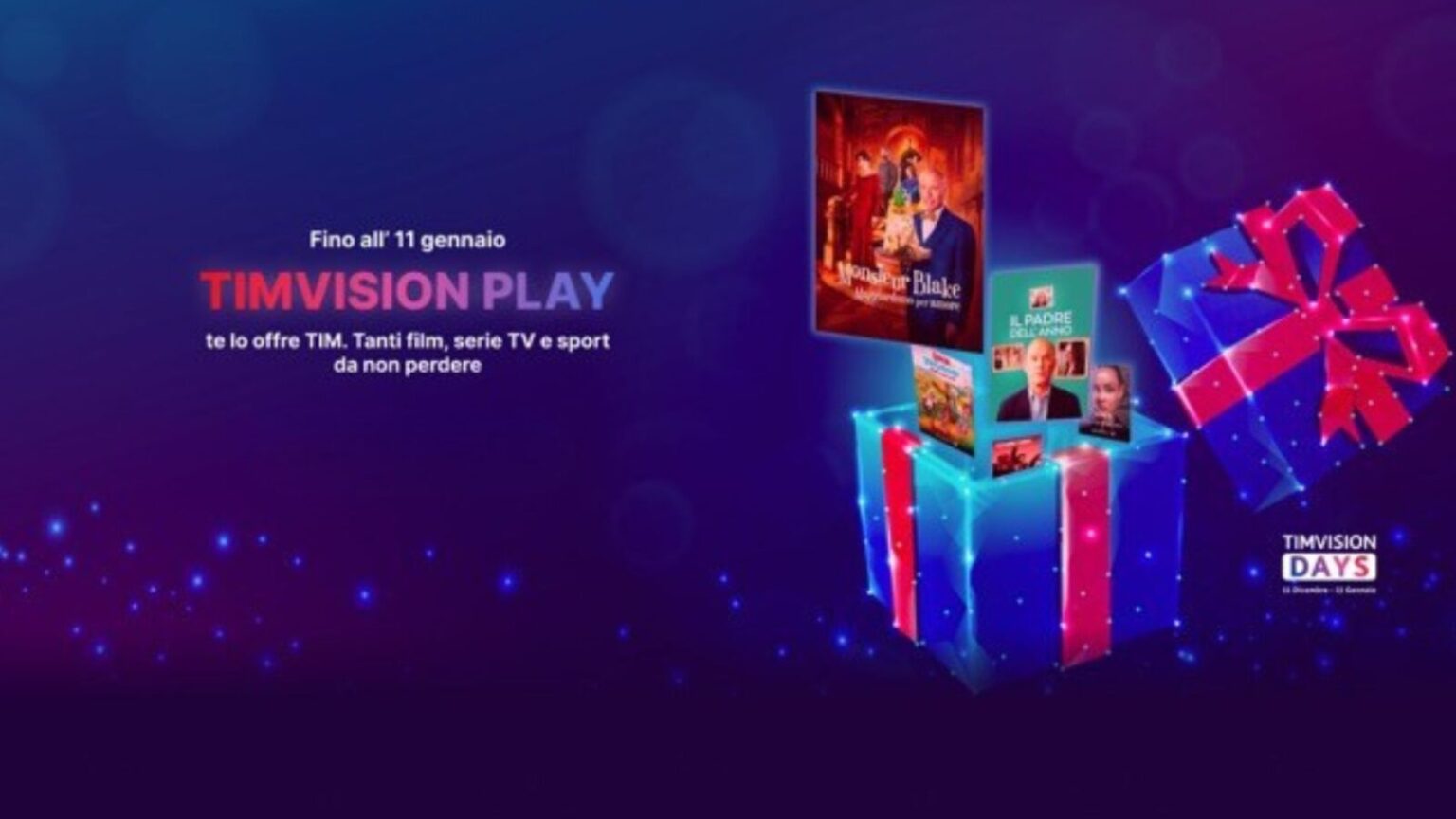 TimVision Days: streaming senza limiti e accesso gratuito fino all’11 gennaio