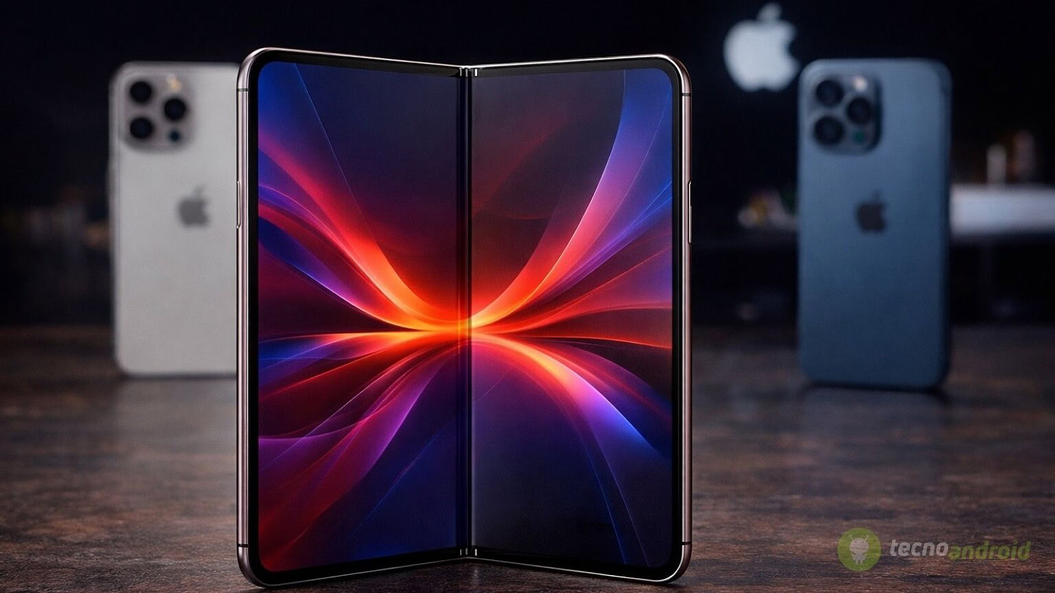Schermo pieghevole innovativo di smartphone di alta tecnologia, perfetto per chi cerca versatilità e design elegante in dispositivi mobili moderni.