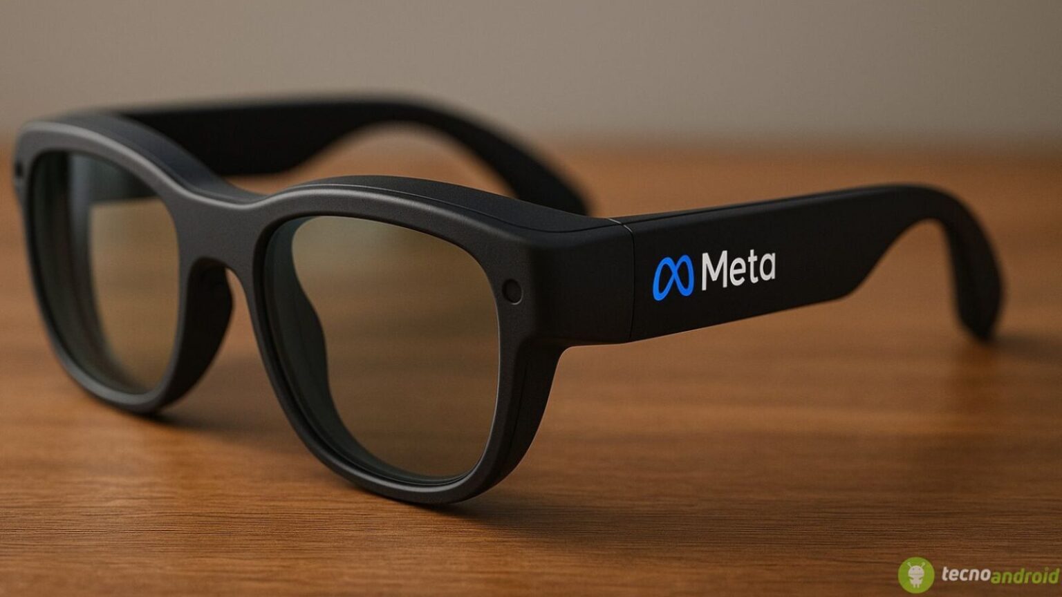 Occhiali Meta VR con lenti scure e logo blu, dispositivi innovativi per esperienze di realtà virtuale e aumentata, ideali per gaming, formazione e intrattenimento digitale.