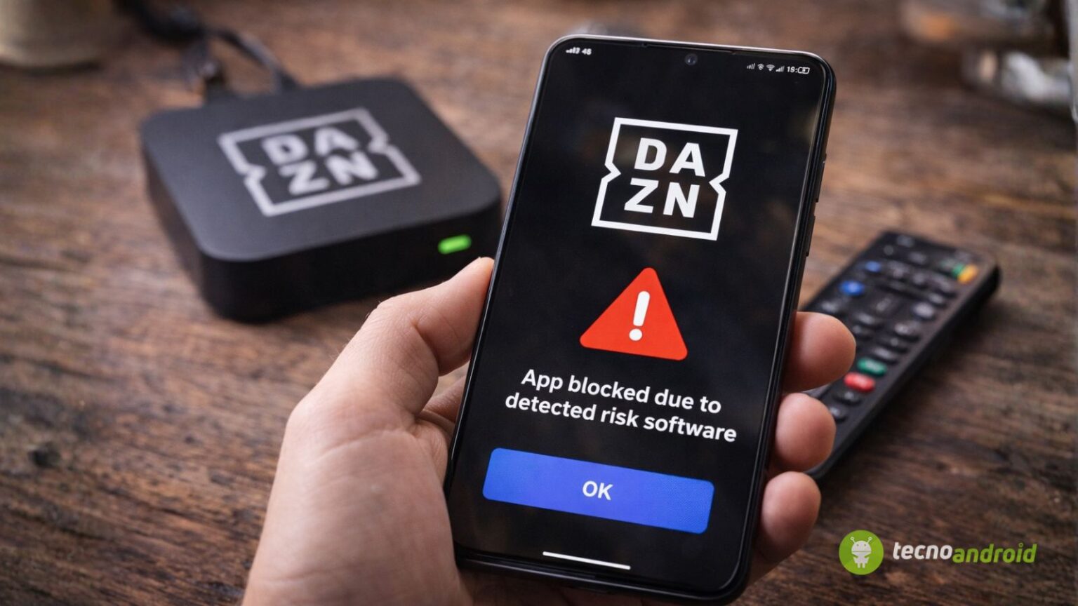 DAZN blocca l’app su Android se rileva software considerato a rischio
