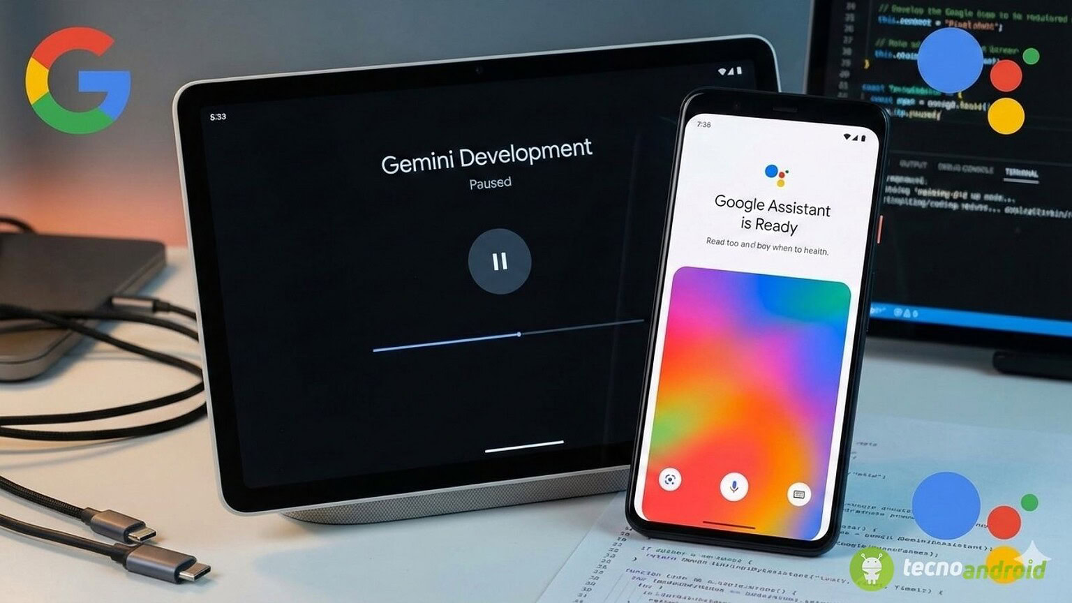 Assistenti vocali su smartphone e dispositivi smart tech.