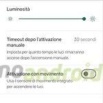 blink - immagine 29 Impostazioni luminosità e attivazione luci movimento.