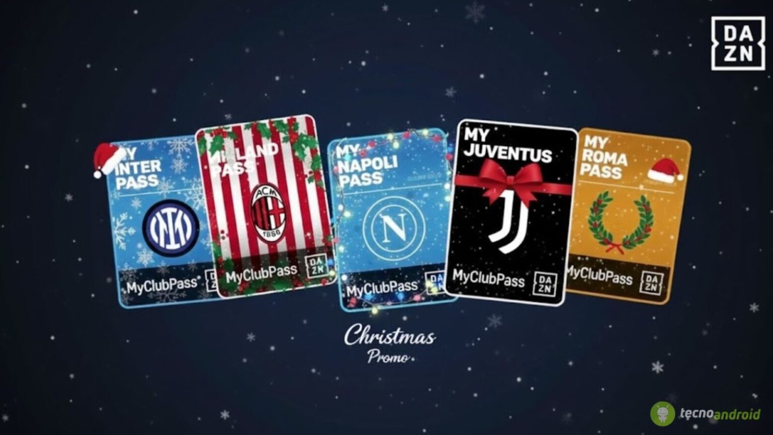 DAZN MyClub Pass: arrivano le card dedicate ai tifosi con promo natalizia