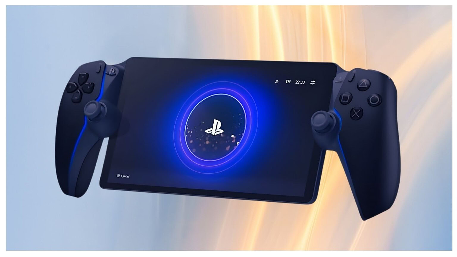 Console PlayStation 5 moderna con controller wireless e display luminoso blu, ideale per gaming di ultima generazione, compatibile con tutte le piattaforme PlayStation, tecnologia avanzata, elevata qualità visiva.