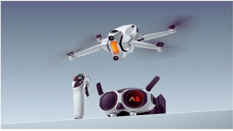 Droni bianchi con telecamere e controller ergonomici, dispositivi per il drone automazione e divertimento tecnologico, ideali per hobby e fotografia aerea.