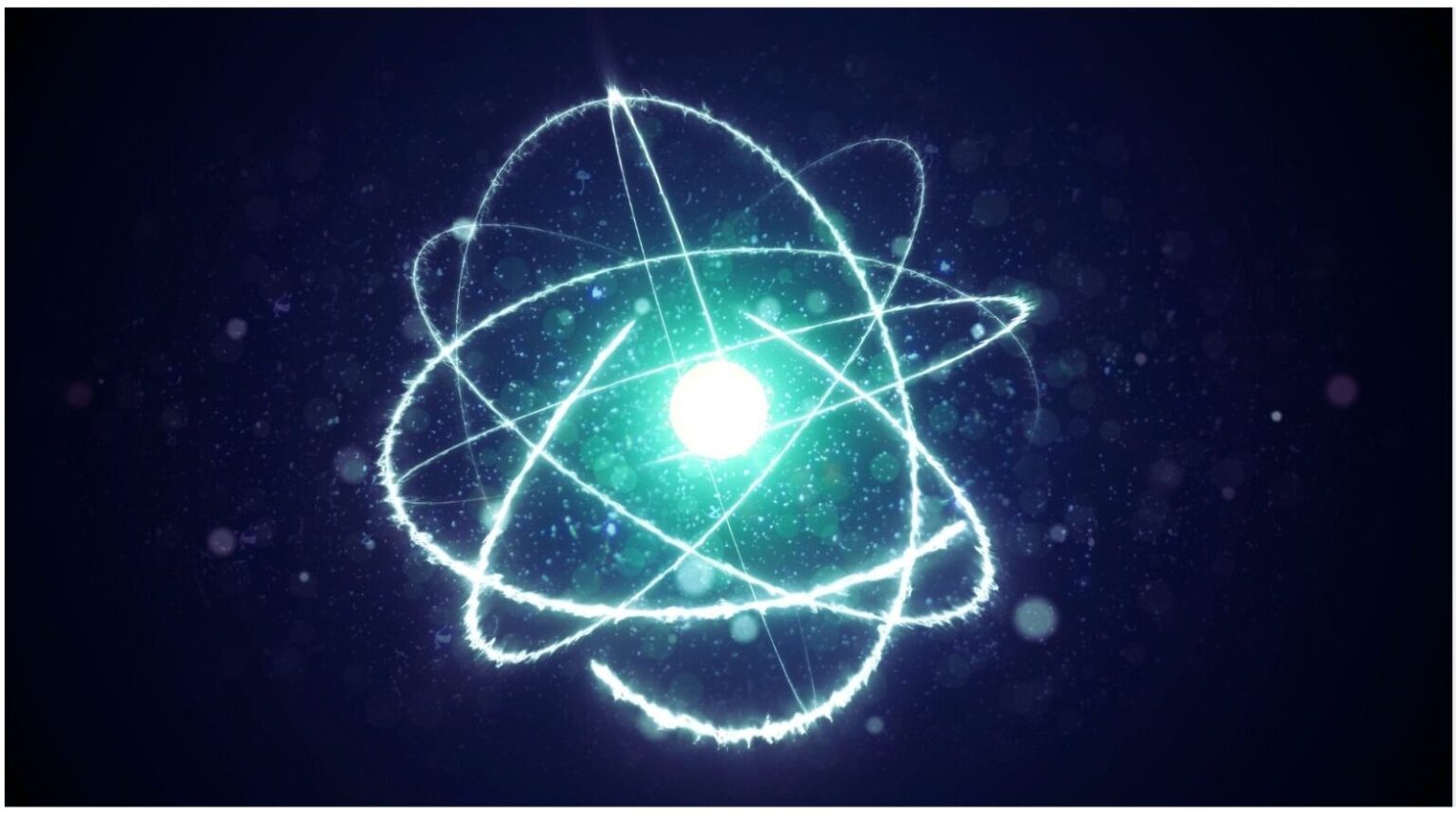 Particelle energetiche che rappresentano innovazione e ricerca scientifica.