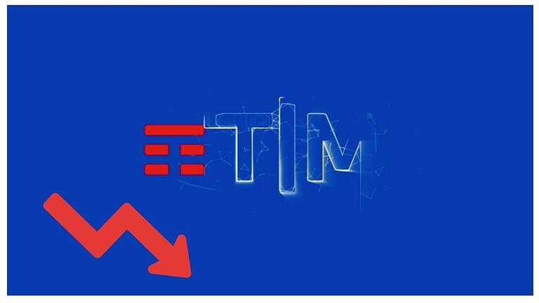 Grafico di mercato in calo con freccia rossa inversa e design digitale.