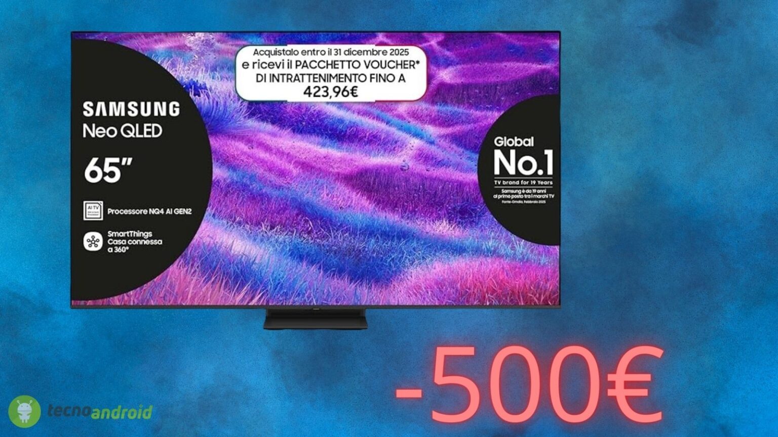 Amazon sconta di 500 euro la smart TV Samsung: è da acquistare subito