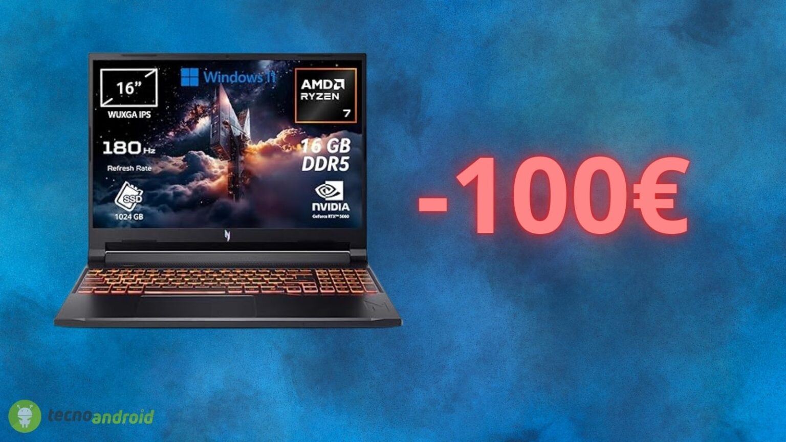 Amazon: correte subito ad acquistare il notebook Acer Nitro V 16
