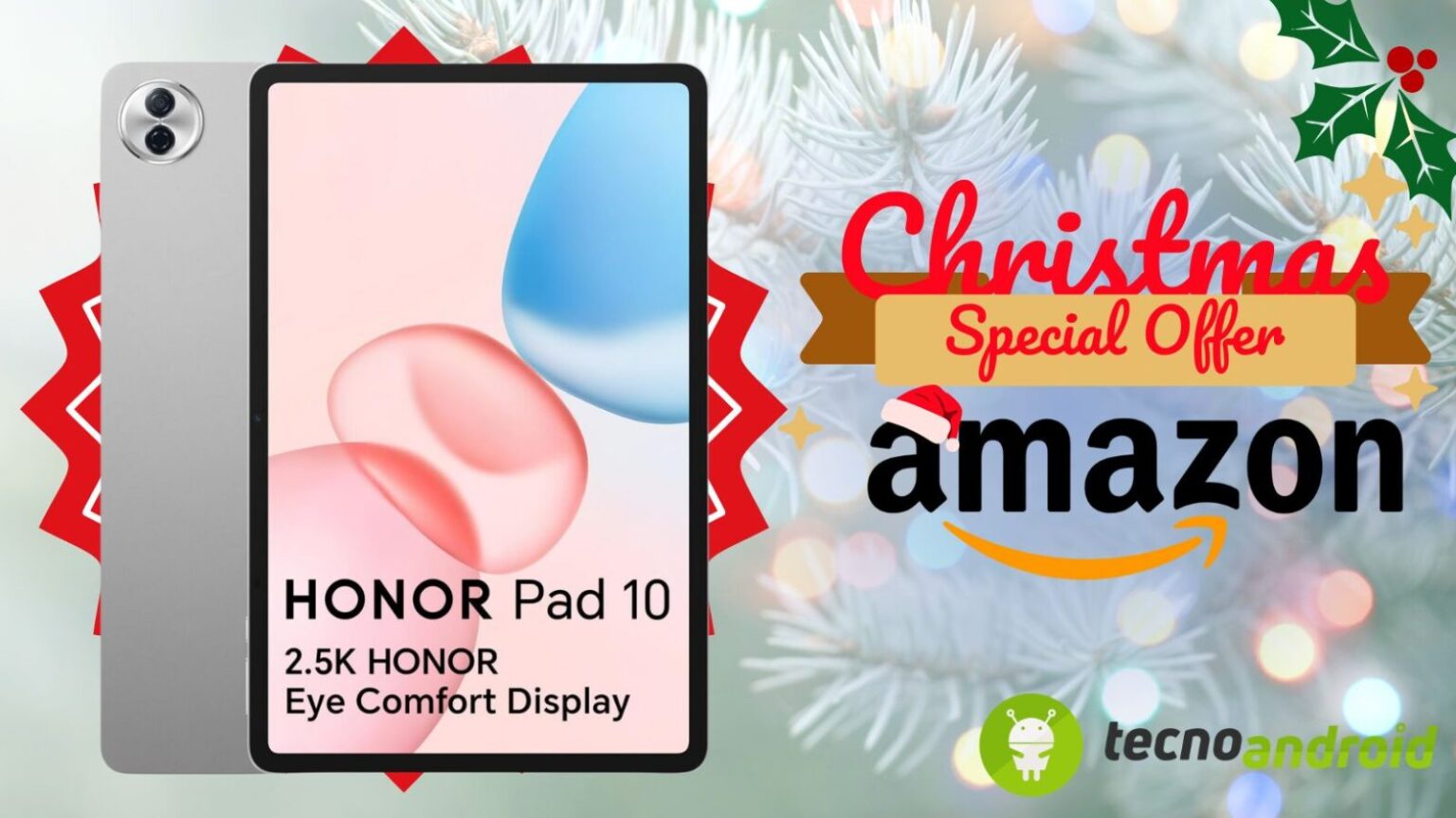 amazon Tablet Honor Pad 10 con display Eye Comfort e tecnologia 2.5K.