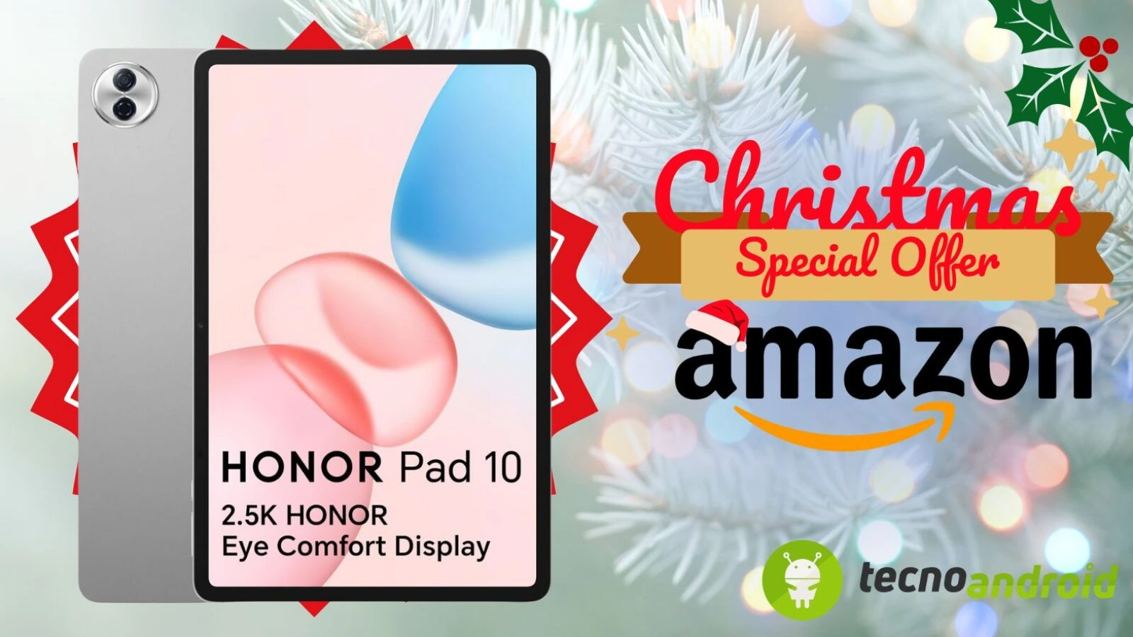 amazon Tablet Honor Pad 10 con display Eye Comfort e tecnologia 2.5K.