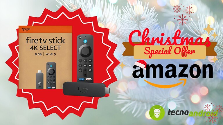Dispositivo Fire TV Stick 4K SELECT, con telecomando, 8GB, Wi-Fi 5, ideale per streaming video e smart TV, in offerta speciale di Natale su Amazon.