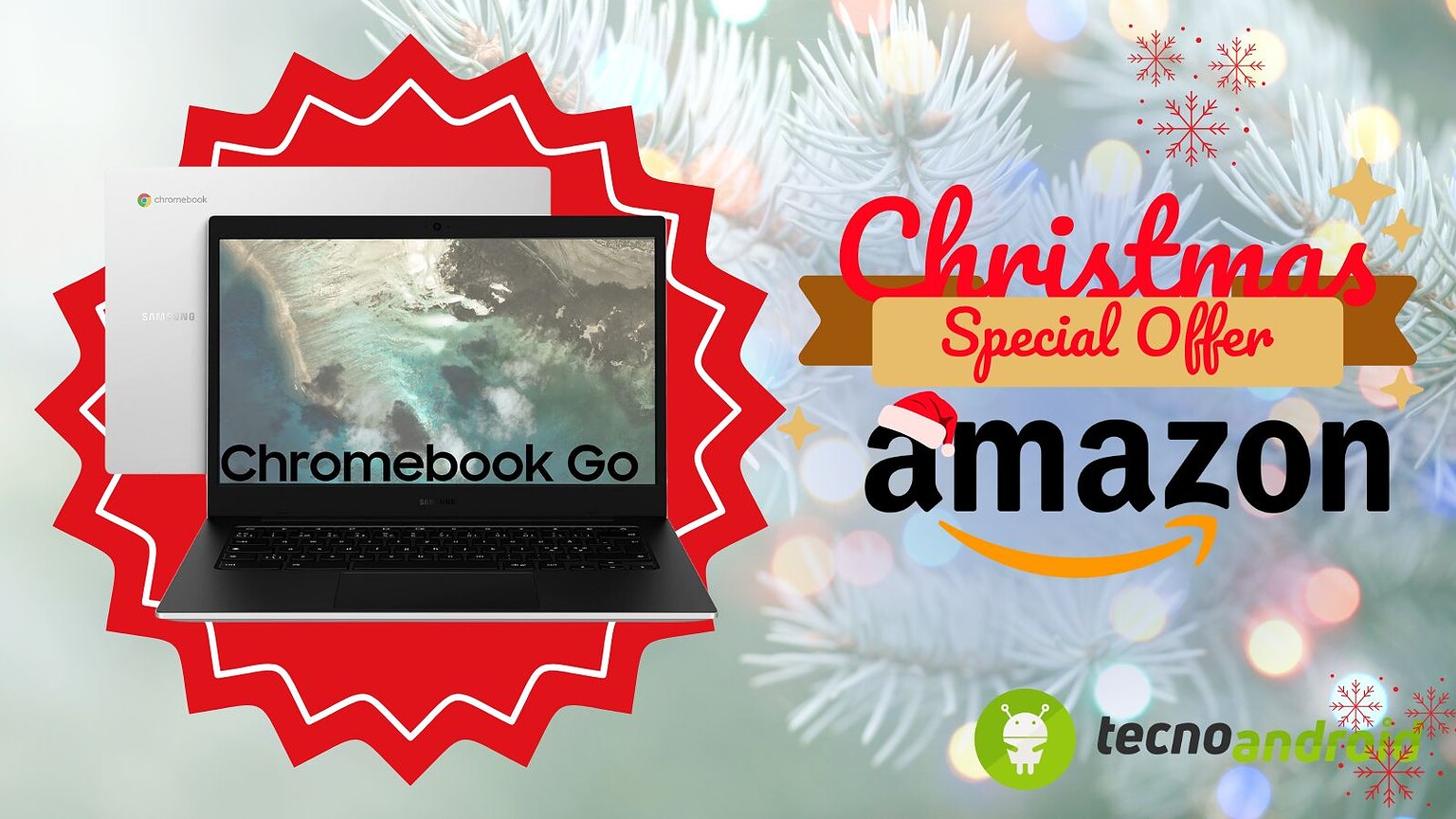 amazon Meta descrizione: Promozione speciale di Natale su Chromebook e altri dispositivi tecnologici su Amazon, perfetta per regali di fine anno e gadget innovativi a prezzi scontati.