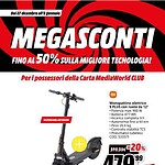 mediaworld Immagine di una promozione con sconti tecnologie e gadget presso MediaWorld, evidenziando offerte su scooter elettrico e altri dispositivi, ideale per chi cerca promozioni tecnologiche e elettroniche.