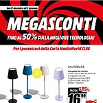 mediaworld - design Lampada da tavolo, promozione MediaWorld, sconto fino al 50% su tecnologia, accessori e dispositivi elettronici, vendita esclusiva ai possessori della Carta MediaWorld CLUB, offerte limitate.