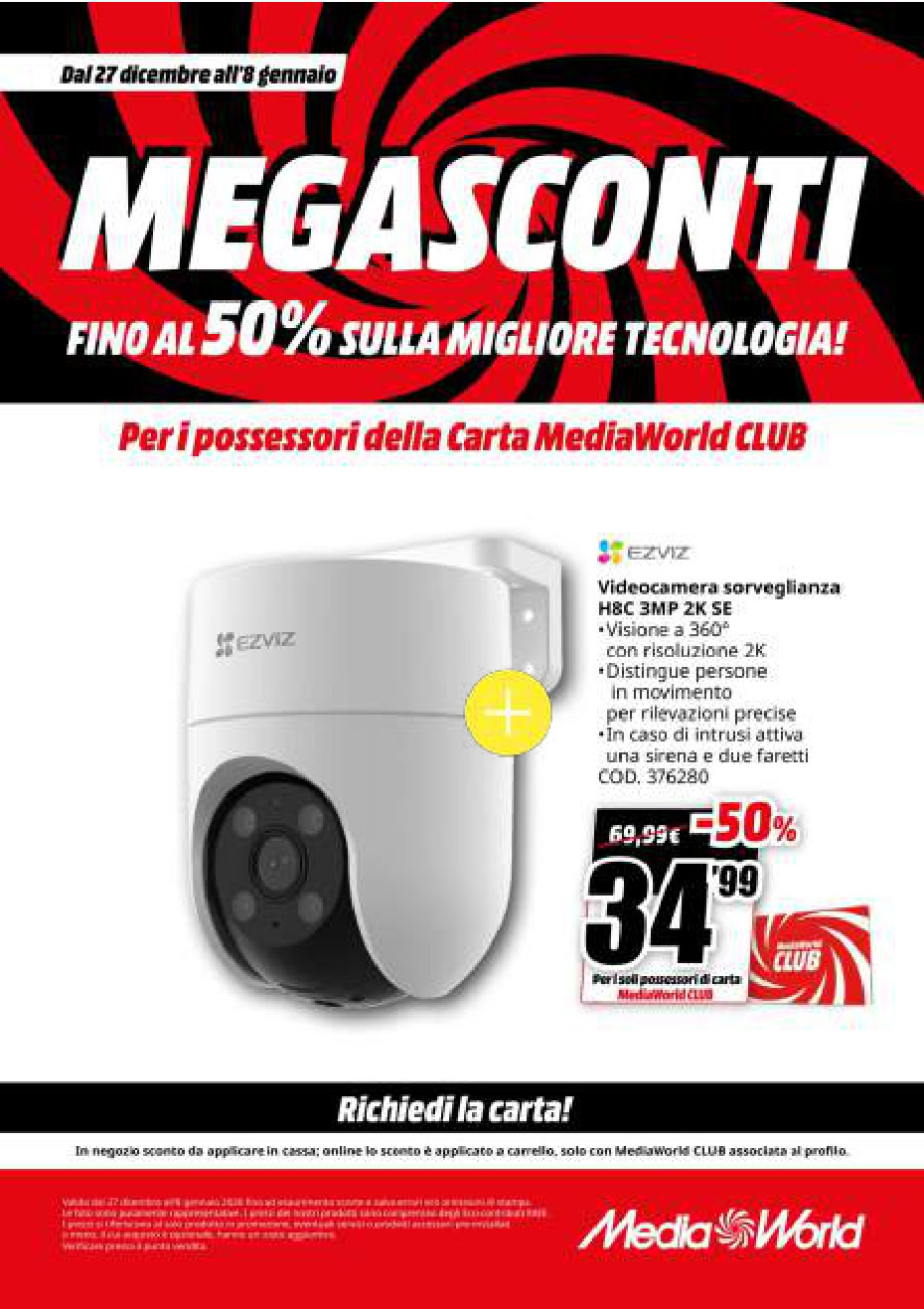 MegaSconti Tecnologici. Sensore videosorveglianza Ezviz.