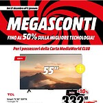 mediaworld - immagine 11 Immagine di un televisore Samsung da 55" con promozione speciale fino al 50% di sconto, rivolto ai clienti con carta MediaWorld CLUB. Sconti su televisori di marca, dettagli tecnici e offerte promozionali visibili.