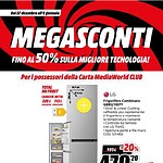 mediaworld - immagine 19 Immagine di promozione sconto su frigorifero combinato LG con tecnologie avanzate, offerte fino al 50%, ideale per clienti MediaWorld Club, con dettagli su prezzo, capacità e funzionalità smart.