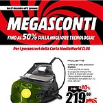 mediaworld - immagine 27 Promozione MegaSconti su tecnologia con sconti fino al 50% per possessori carta MediaWorld CLUB, focus su elettrodomestici e gadget innovativi, come la caldaia ad alta pressione, con offerte esclusive.