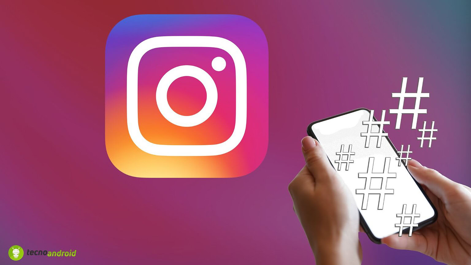 Icona di Instagram su sfondo colorato.