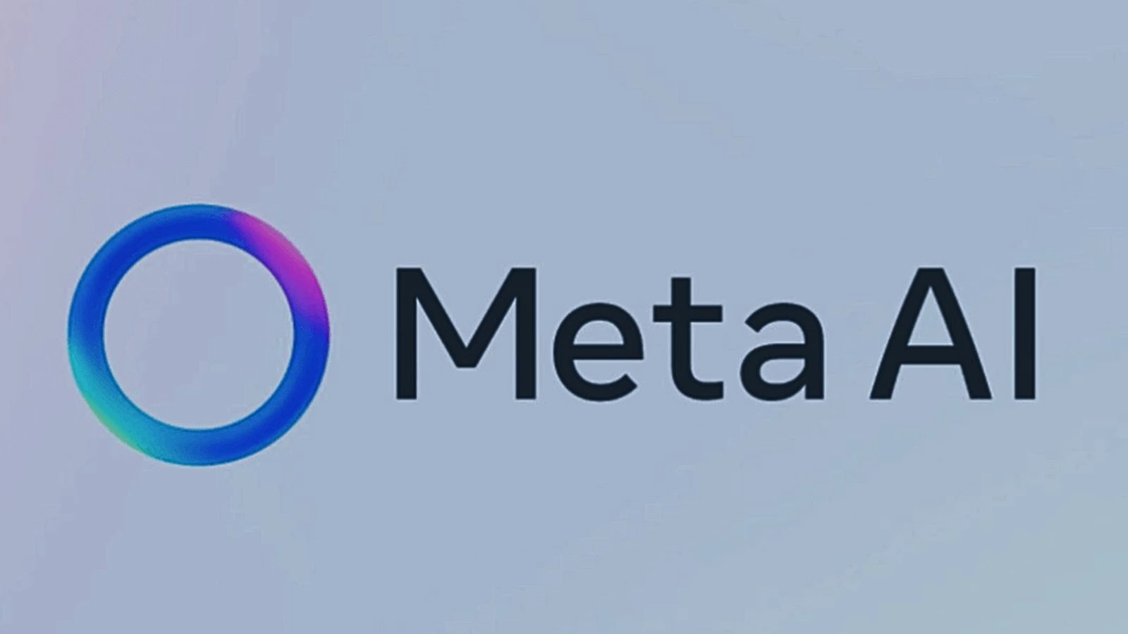 Alt text: Logo di Meta AI con cerchio colorato e scritta "Meta AI" su sfondo chiaro.