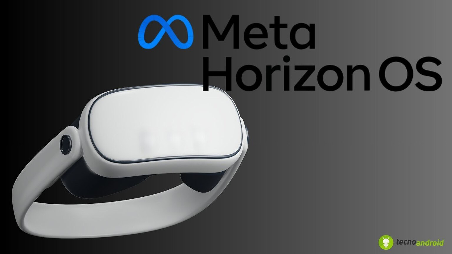 Occhiali VR Meta Horizons OS con design moderno, alta tecnologia e immersive esperienze di realtà virtuale, ideale per gaming e intrattenimento.
