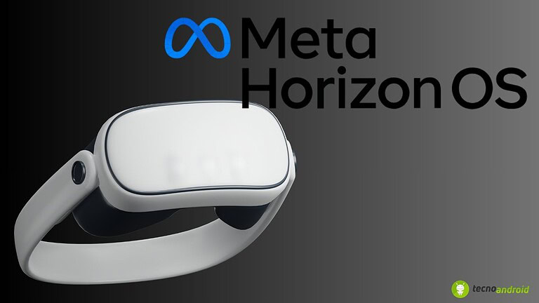 Occhiali VR Meta Horizons OS con design moderno, alta tecnologia e immersive esperienze di realtà virtuale, ideale per gaming e intrattenimento.