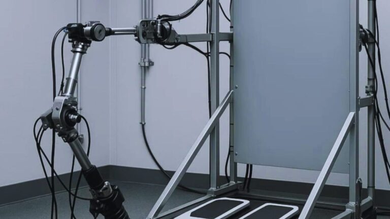 Robot industriale per automazione e processi di produzione avanzata, utilizzato in fabbriche moderne, robotica industriale, automazione industriale, innovazione tecnologica, tecnologia robotica, robotica di precisione.