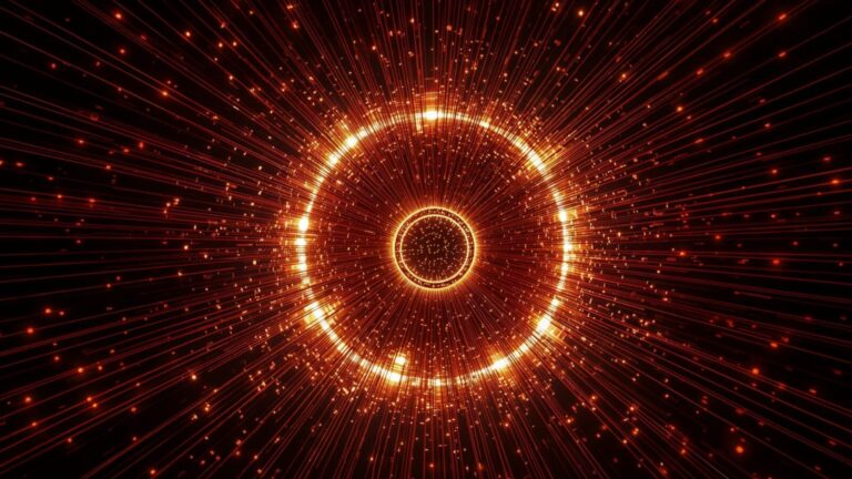 Anche luce e spazio digitale, immagini di circuiti e innovazione tecnologica.