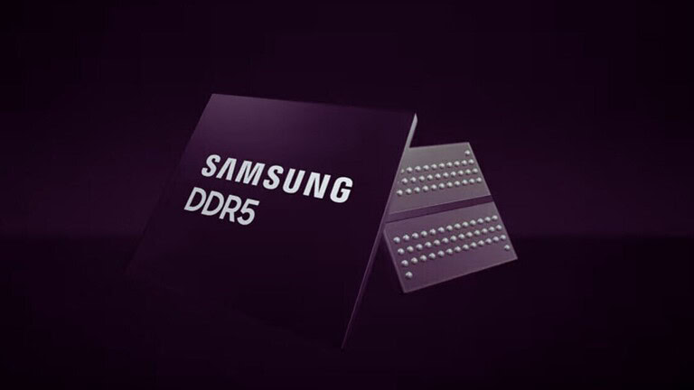 Chip di memoria DDR5 di alta tecnologia per dispositivi Samsung.