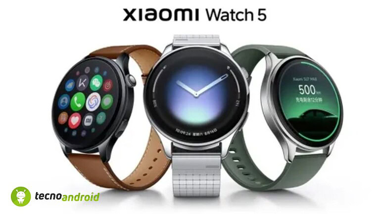 Orologio intelligente Xiaomi Watch 5 con display ampio e funzioni fitness avanzate, compatibile con smartphone Android, design elegante e resistente all'acqua.