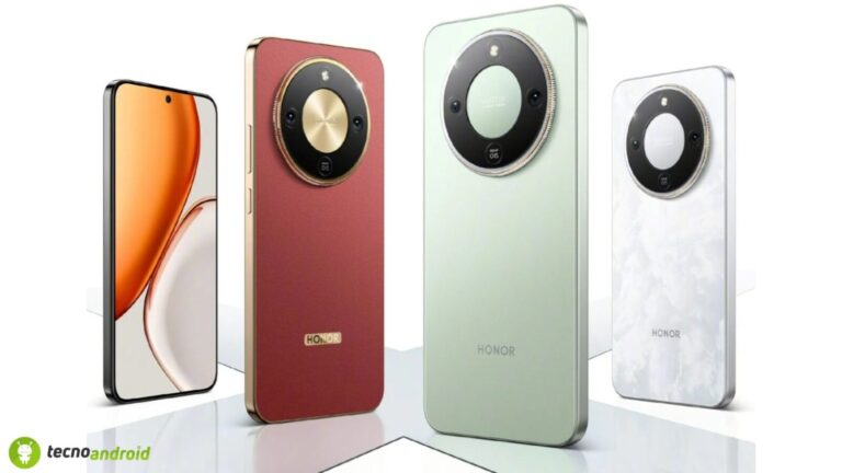Smartphone Honor con design elegante e fotocamera potente, disponibile in vari colori come verde, rosso e bianco, perfetto per gli appassionati di tecnologia e fotografia.