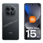 Immagine del nuovo smartphone Redmi Note 15 5G di Xiaomi con fotocamera quadripla e display avanzato.