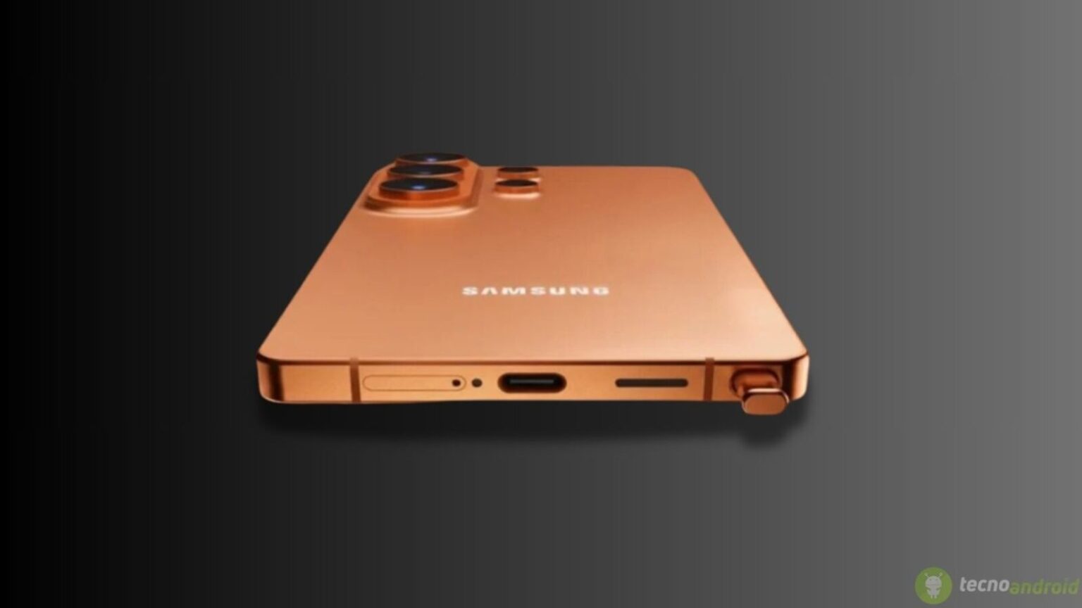 Telefono Samsung Galaxy S21 Ultra in colore oro con tripla fotocamera e design elegante. Perfetto per appassionati di tecnologia e smartphone di alta gamma.