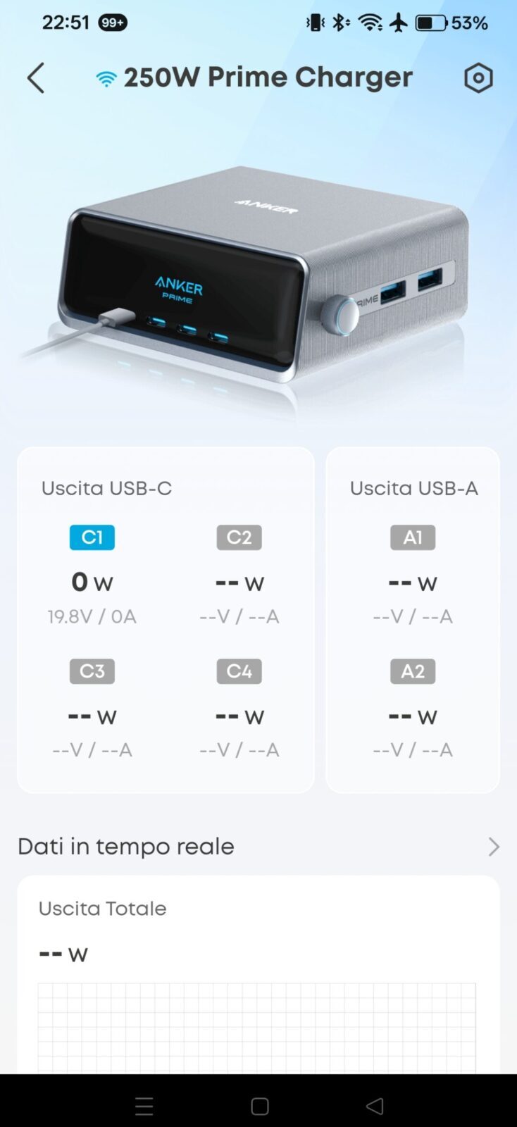 Anker Caricatore USB C Prime 250W - design Caricatore portatile 250W Anker Prime con USB-C e USB-A, ricarica rapida, design compatto, ideale per telefoni, laptop e dispositivi mobili.